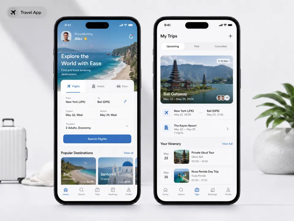 Wanderly travel booking app