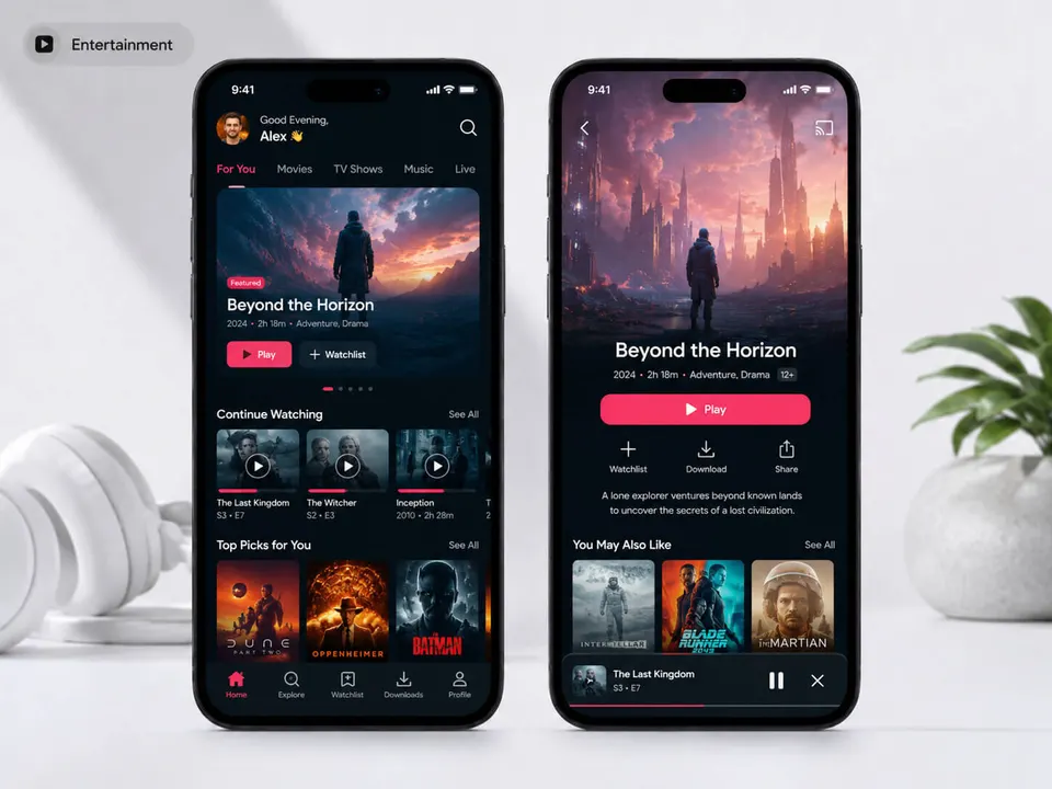 StreamFlow entertainment app